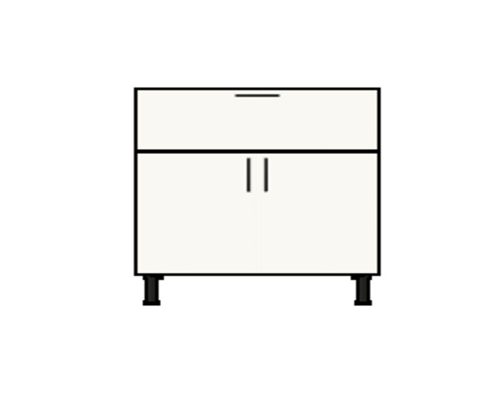 30" Wide Base Cabinet With One Drawer