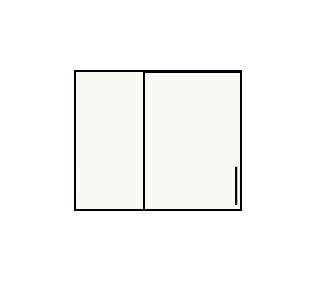 26" Wide x 20" High Corner Wall Cabinet